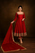 Party Wear Pure Vichitra Silk Anarkali Gown & Palazzo with Dupatta